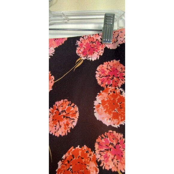 NWOT Talbots Pencil Skirt Zip Back Lyocel blend Pinks Floral Black Size 4 Lined - Picture 5 of 8